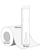 Bild 1 Schlaufenetikett 50x260 mm HDPE orange ohne Preisabriss