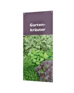 Banner "Gartenkräuer" mit Ösen