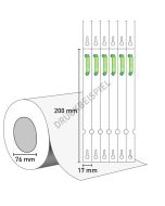 2-farbig, Schlaufenetikett 17x200 mm