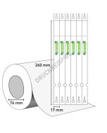 2-farbig, Schlaufenetikett 17x260 mm