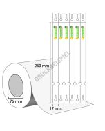4-farbig, Schlaufenetikett 17x250 mm