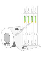 4-farbig, Schlaufenetikett 25x200 mm