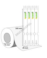 4-farbig, Schlaufenetikett 25x260 mm