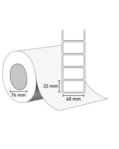 Bild TT Klebeetiketten auf Rolle 40x22 mm, 76 mm Kern