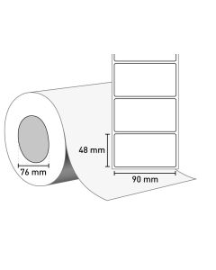 Bild TT Klebeetiketten auf Rolle 50x48 mm, 76 mm Kern