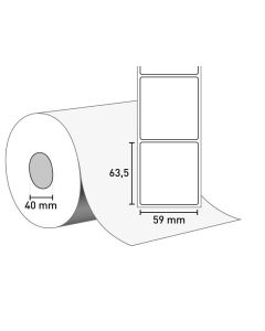 1402-0169 Etiketten auf Rolle 59x63,5/40 mm