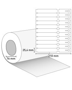 Schlaufenetiketten 210x25,4/76 mm