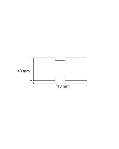 Bild 1 Stabetikett Handbeschriftung PP 100x43 mm weiß