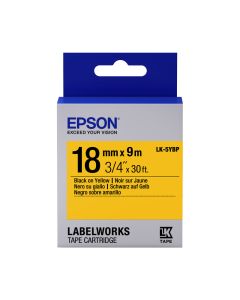 Epson Etikettenkassette pastell, schwarz auf gelb