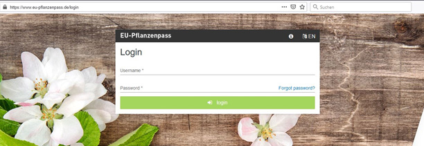EU-Plant Passport login EU-Plant Passport login